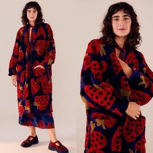 NEW & Rare Farm Rio Heartberry Fleece Cardigan